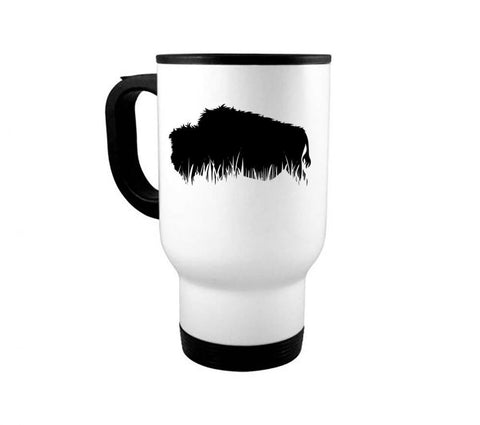 Buffalo Mug, Grass Buffalo, Bison Mug, Coffee Gift, Buffalo Coffee Cup, Bison Cup, Buffalo Gift, Birthday, Gift For Him, Buffalo Lover - Chase Me Tees LLC