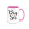 Big Sister Mug, Big Sis Leopard Rainbow, Leopard Print Mug, Big Sis Mug, Gift For Big Sister, Sister Mug, Dishwasher Safe, Sister Coffee Cup - Chase Me Tees LLC