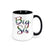 Big Sister Mug, Big Sis Leopard Rainbow, Leopard Print Mug, Big Sis Mug, Gift For Big Sister, Sister Mug, Dishwasher Safe, Sister Coffee Cup - Chase Me Tees LLC