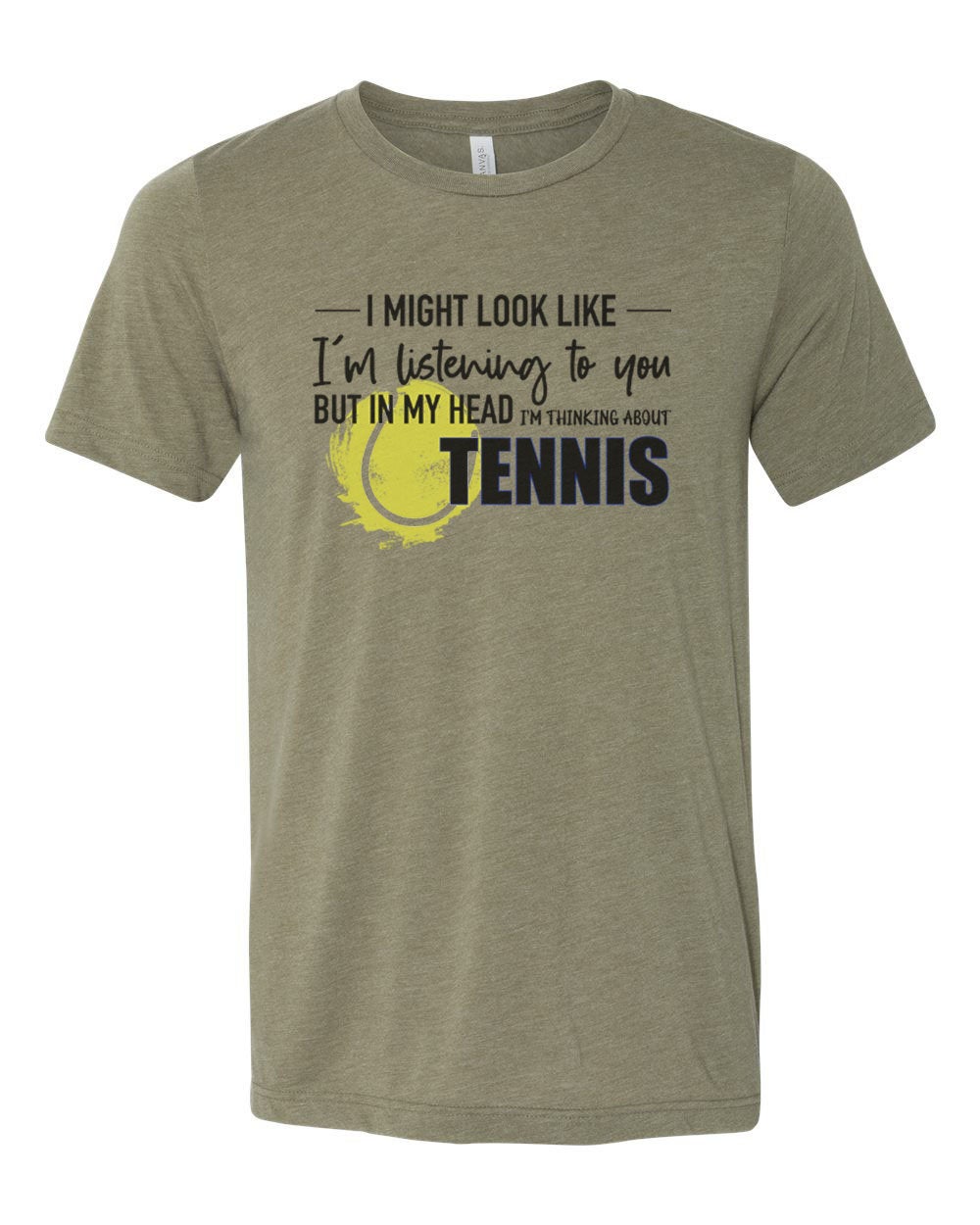 Tennis Shirt, Thinking About Tennis, Tennis Gift, Unisex Fit, Tennis Lover, Gift For Him, Super Soft, Gift For Her, Tennis Tshirt - Chase Me Tees LLC