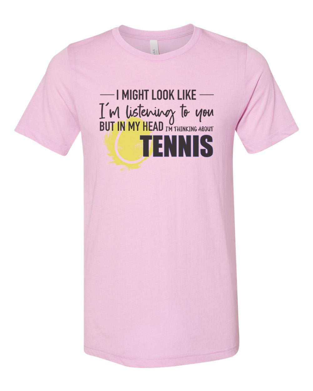 Tennis Shirt, Thinking About Tennis, Tennis Gift, Unisex Fit, Tennis Lover, Gift For Him, Super Soft, Gift For Her, Tennis Tshirt - Chase Me Tees LLC