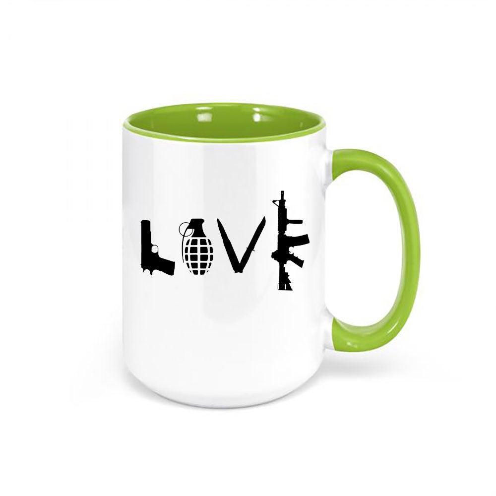 Gun Mug, Gun Gift, Gun Lover, Love Gun, Gift For Him, Sublimated Design, Gift For Gun Lover, Dad Coffee Mug, 2nd Amendment Mug, Grandma Gift - Chase Me Tees LLC