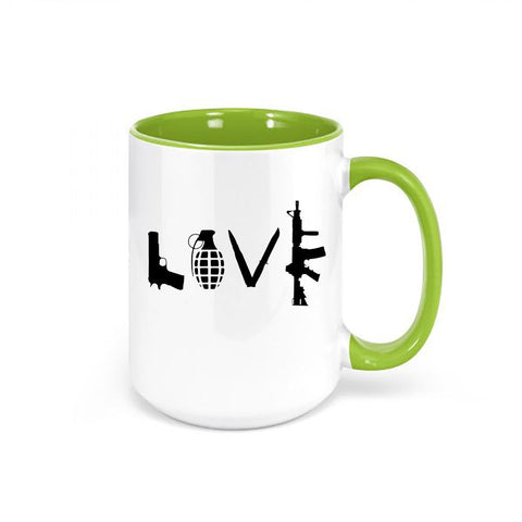 Gun Mug, Gun Gift, Gun Lover, Love Gun, Gift For Him, Sublimated Design, Gift For Gun Lover, Dad Coffee Mug, 2nd Amendment Mug, Grandma Gift - Chase Me Tees LLC