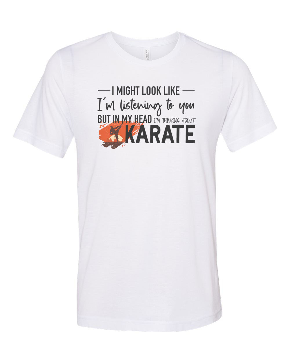 Karate Shirt, Thinking About Karate, Martial Arts Shirt, Karate Gift, Black Belt Shirt, Funny Shirts, Gift For Him, Martial Arts Gift - Chase Me Tees LLC