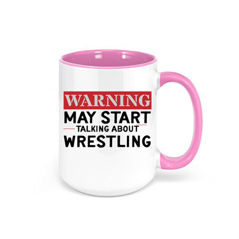 Wrestling Mug, Talking About Wrestling, Wrestling Gift, Gift For Wrestler, Sublimated Design, Wrestler Gift, Funny Mugs, Coffee Cups, Trendy - Chase Me Tees LLC