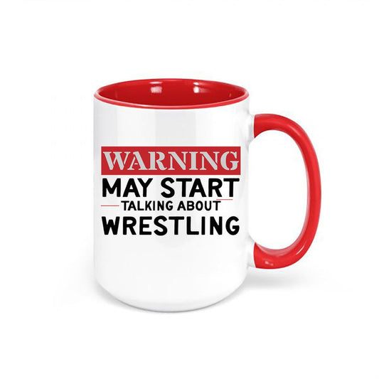 Wrestling Mug, Talking About Wrestling, Wrestling Gift, Gift For Wrestler, Sublimated Design, Wrestler Gift, Funny Mugs, Coffee Cups, Trendy - Chase Me Tees LLC