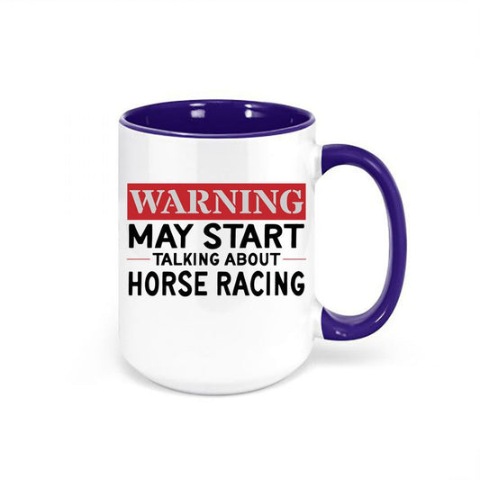 Horse Racing Mug, Thinking About Horse Racing, Equestrian Coffee Mug, Horse Cup, Horse Gift, Equestrian Cup, Gift For Her, Horses, Horse Mug - Chase Me Tees LLC