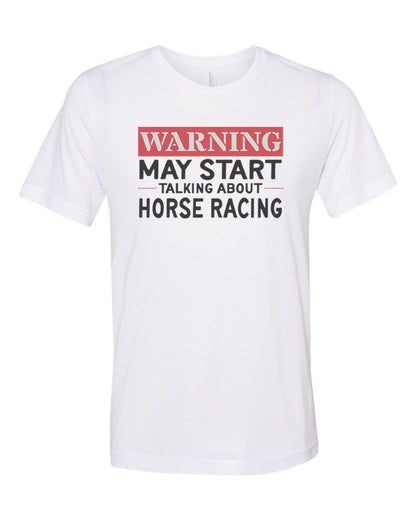 Horse Racing Shirt, Thinking About Horse Racing, Equestrian Shirt, Horse Shirt, Unisex Fit, Horse Gift, Equestrian Gift, Horses, Horseback - Chase Me Tees LLC