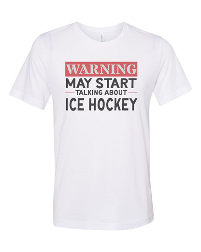 Hockey Shirt, Talking About Ice Hockey, Ice Hockey Shirt, Hockey Gift, Unisex Fit, Gift For Hockey Fan, Sublimated Design, Hockey Tee - Chase Me Tees LLC