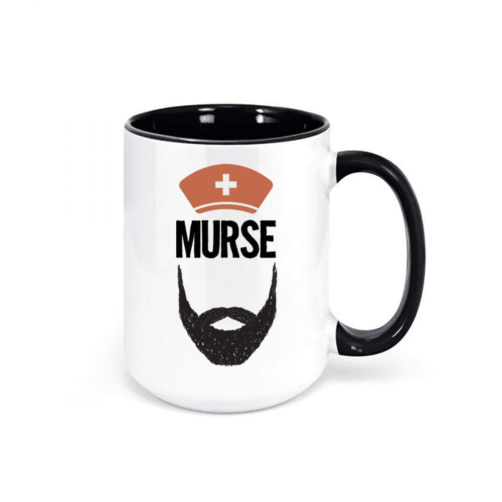 Male Nurse Mug, Nurse, Bearded Male Nurse, Bearded Nurse, Gift For Him, Male Nurse Gift, Funny Mugs, Medical Field. Nurse Mug, Male Nurses - Chase Me Tees LLC