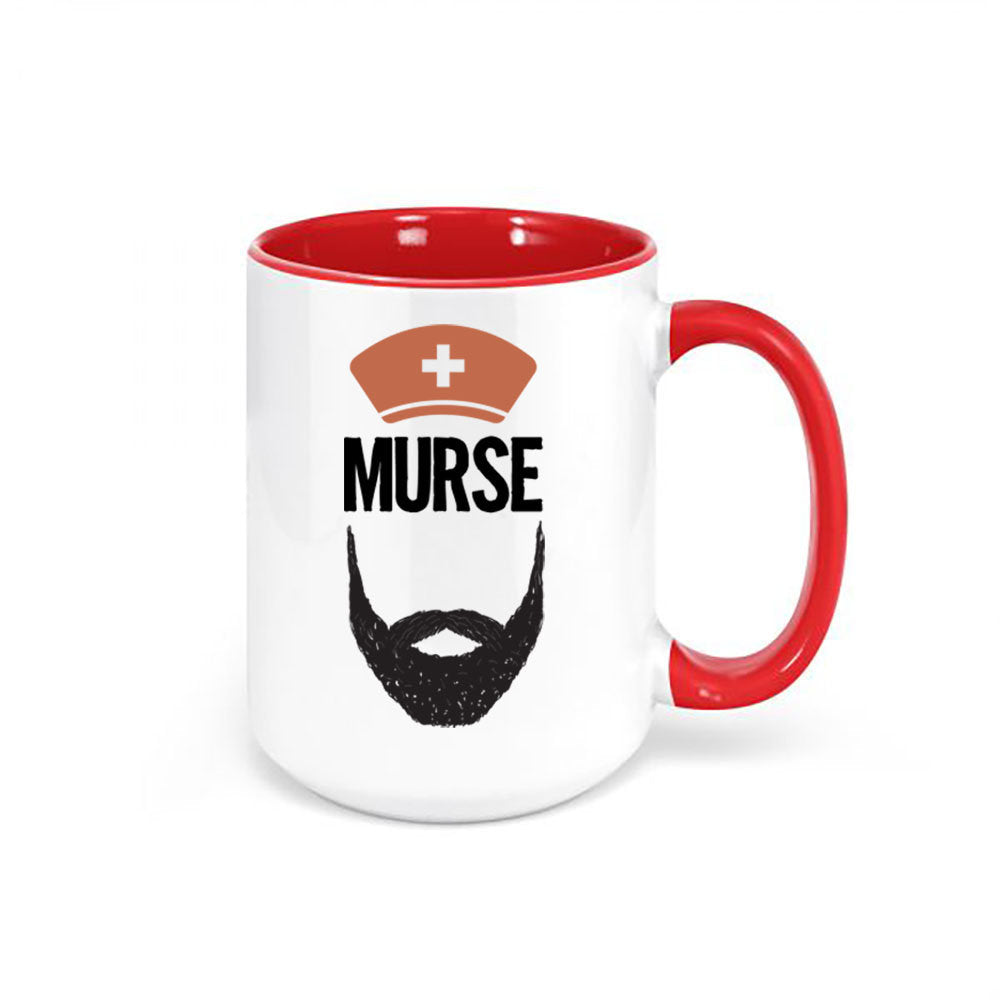 Male Nurse Mug, Nurse, Bearded Male Nurse, Bearded Nurse, Gift For Him, Male Nurse Gift, Funny Mugs, Medical Field. Nurse Mug, Male Nurses - Chase Me Tees LLC