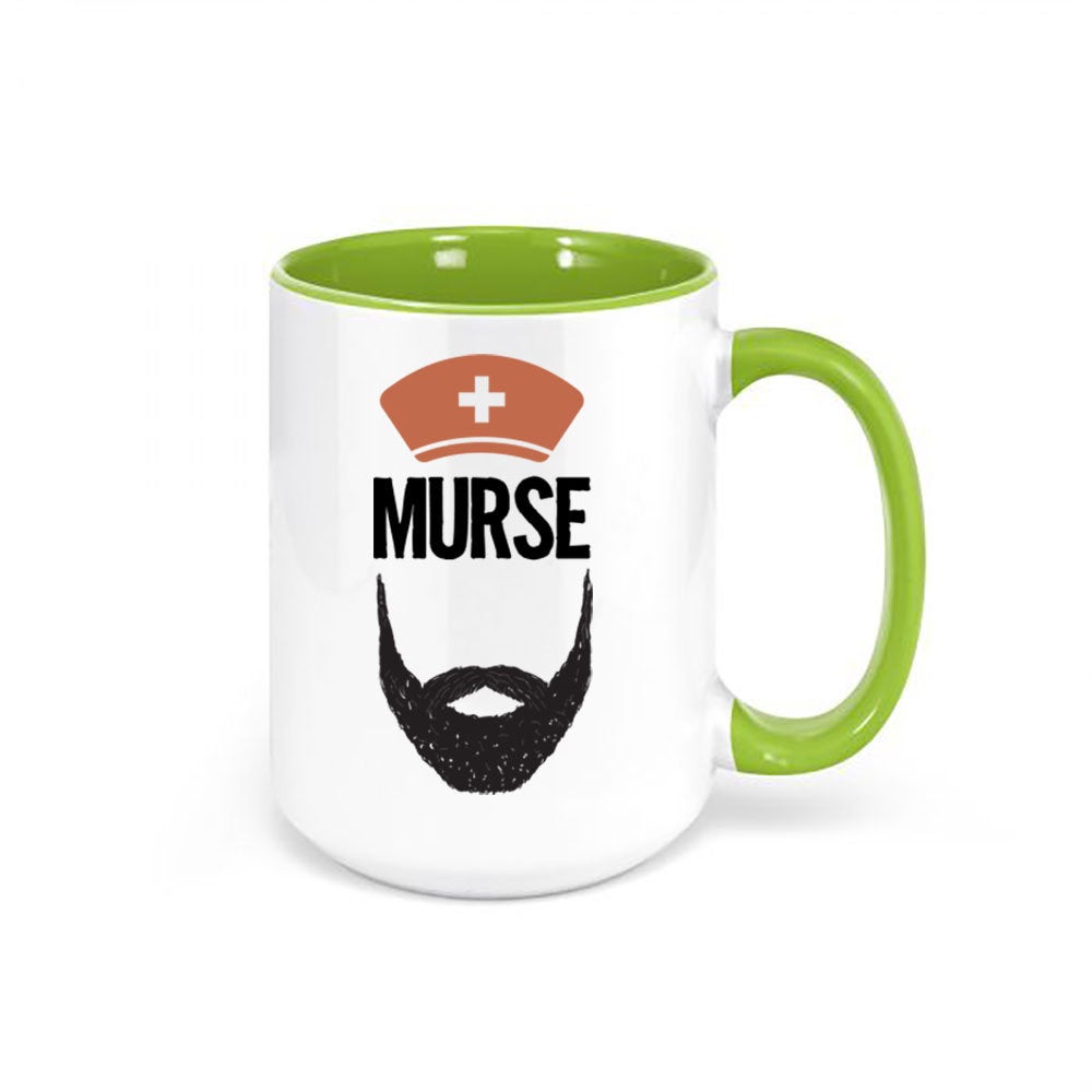 Male Nurse Mug, Nurse, Bearded Male Nurse, Bearded Nurse, Gift For Him, Male Nurse Gift, Funny Mugs, Medical Field. Nurse Mug, Male Nurses - Chase Me Tees LLC
