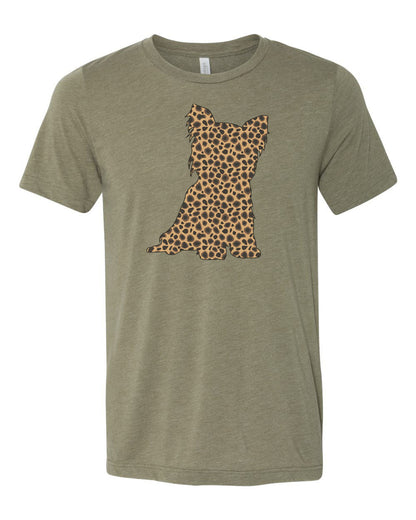 Yorkie Shirt, Yorkshire Shirt, Leopard Yorkie, Unisex Fit, Super Soft Shirt, Yorkie Gift, Yorkshire Owner, Sublimated Deisgn, Yorkie Lover - Chase Me Tees LLC