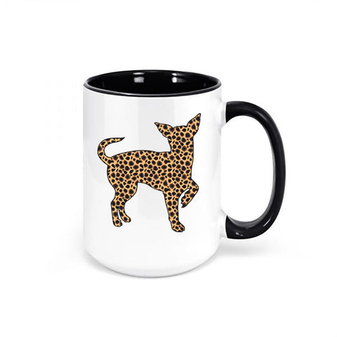 Chihuahua Mug, Leopard Chihuahua, Chihuahua Coffee Mug, Chihuahua Gift, Dog Mom Mug, Gift For Her, Leopard Coffee Cup, Chihuahua Owner - Chase Me Tees LLC
