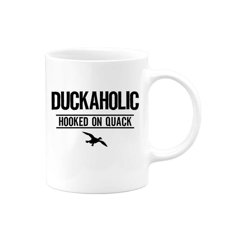 Duck Hunting Mug, Duckaholic, Hooked On Quack, Waterfowl Hunter, Hunting Mug, Hunting And Fishing, Gift For Dad, Gift For Duck Hunter, Mugs - Chase Me Tees LLC