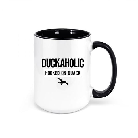 Duck Hunting Mug, Duckaholic, Hooked On Quack, Waterfowl Hunter, Hunting Mug, Hunting And Fishing, Gift For Dad, Gift For Duck Hunter, Mugs - Chase Me Tees LLC
