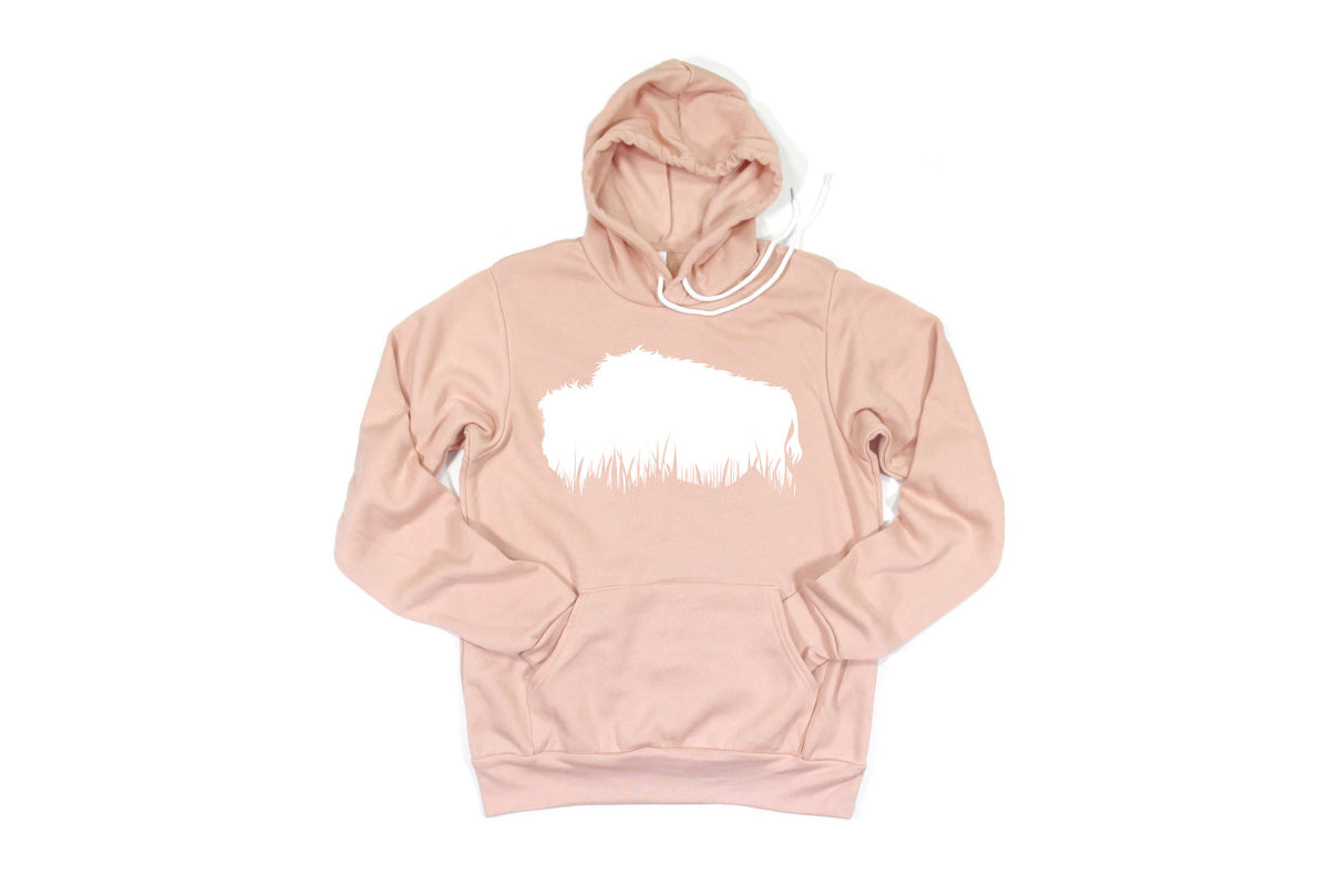 Buffalo Hoodie, Grass Buffalo, Bison Hoodie, Unisex Hoodie, Gift For Him, Buffalo Lover, Bison Gift, Gift For Her, Funny Hoodies, Bison - Chase Me Tees LLC