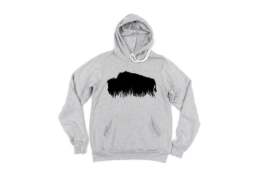 Buffalo Hoodie, Grass Buffalo, Bison Hoodie, Unisex Hoodie, Gift For Him, Buffalo Lover, Bison Gift, Gift For Her, Funny Hoodies, Bison - Chase Me Tees LLC