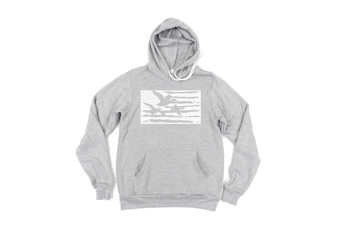 Duck Hunting Hoodie, Duck Flag, Duck Hunting Gift, Waterfowl Hunting, Gift For Duck Hunter, Hunting Gift, Waterfowl Hoodie, Gift For Him - Chase Me Tees LLC