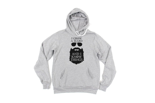 Beard Hoodie, I Grow A Beard And I Know Things, Beard Gift, Bearded Dad, Funny Hoodies, Father's Day Gift, Beard Shirt, Beard Lover - Chase Me Tees LLC