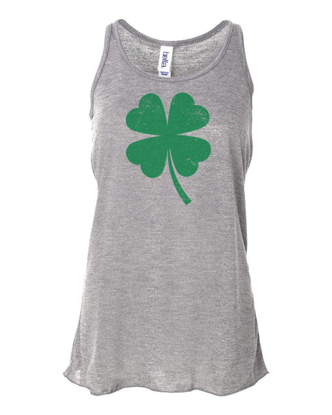 Shamrock Tank Top, Four Leaf Clover, St. Patricks Day Tank, Racerback, Gift For Her, Women's Racerback, Shamrock Racerback, St. Patricks Day - Chase Me Tees LLC