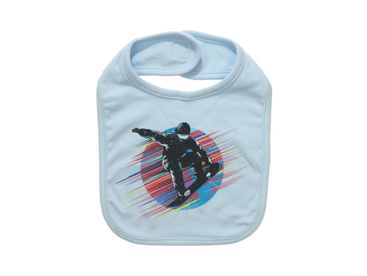 Snowboarding Bib, Snowboard Sun, Baby Snowboarding Gift, Winter Sports, Skiing Baby Bib, Future Snowboarder, Baby Shower Gift, Snow - Chase Me Tees LLC