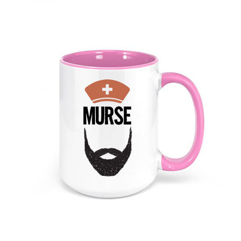 Male Nurse Mug, Nurse, Bearded Male Nurse, Bearded Nurse, Gift For Him, Male Nurse Gift, Funny Mugs, Medical Field. Nurse Mug, Male Nurses - Chase Me Tees LLC