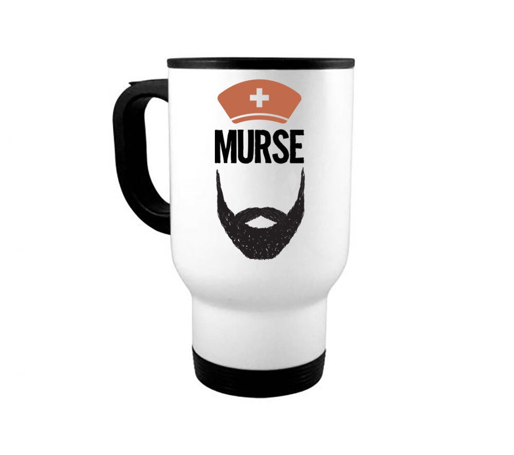 Male Nurse Mug, Nurse, Bearded Male Nurse, Bearded Nurse, Gift For Him, Male Nurse Gift, Funny Mugs, Medical Field. Nurse Mug, Male Nurses - Chase Me Tees LLC