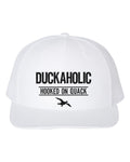 Duck Hunting Hat, Duckaholic, Hooked On Quack, Waterfowl Hat, Duck Hunting Gift, Gift For Duck Hunter, Hunting Hat, Dad Gift, White Text - Chase Me Tees LLC