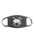 Drummer Face Mask, Drumset, Gift For Drummer, Percussion, Drumming Gift, Musician Face Mask, Drumming Apparel, Percussionist Mask, Music - Chase Me Tees LLC