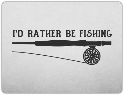 Mousepad, Fishing Mousepad, I'd Rather Be Fishing, Fishing Office Decor, Gift For Him, Gift For Fisherman, Fishing Gift, Mousepads, Office - Chase Me Tees LLC