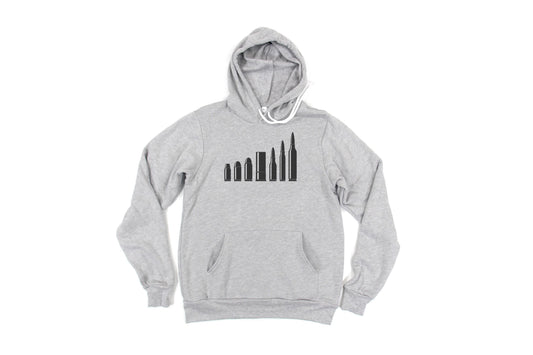 Gun Hoodie, Bullets, Gun Lover, Gift For Him, Unisex Hoodie, Cartridges, Bullet Hoodie, Gun Gift, Father's Day Gift, Hunting Hoodie - Chase Me Tees LLC