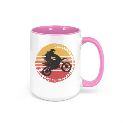 Dirt Bike Mug, Dirt Bike Sun, Motocross Mug, Dirt Bike Rider, Gift For Him Motocross Gift, Sublimated Design, Motorcycle Mug, Motorcycle - Chase Me Tees LLC