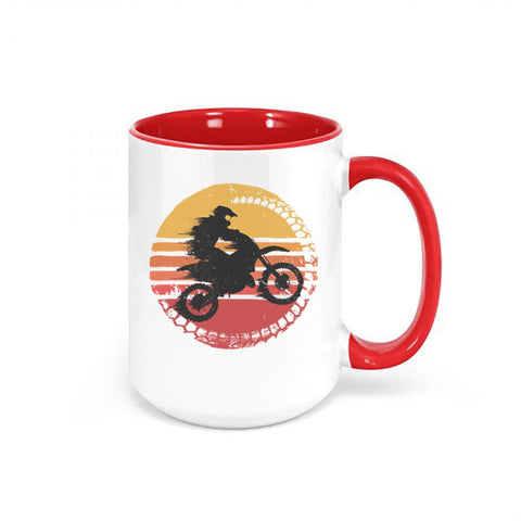 Dirt Bike Mug, Dirt Bike Sun, Motocross Mug, Dirt Bike Rider, Gift For Him Motocross Gift, Sublimated Design, Motorcycle Mug, Motorcycle - Chase Me Tees LLC