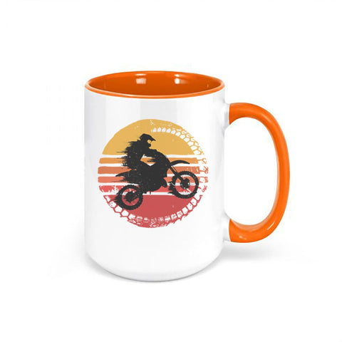 Dirt Bike Mug, Dirt Bike Sun, Motocross Mug, Dirt Bike Rider, Gift For Him Motocross Gift, Sublimated Design, Motorcycle Mug, Motorcycle - Chase Me Tees LLC