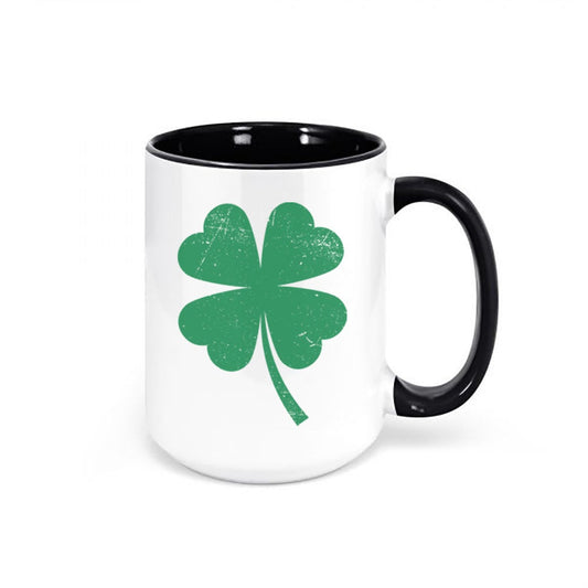 Shamrock Mug, Four Leaf Clover, St. Patricks Day Mug, Clover Coffee Mug, Shamrock Cup, Lucky Mug, Sublimated Design, Clover Cup, Shamrock - Chase Me Tees LLC