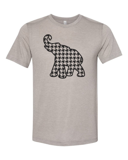 Houndstooth Shirt, Alabama Shirt, Houndstooth Elephant, Roll Tide Shirt, Unisex Fit, Alabama Football, Houndstooth, Gift For Him, Football - Chase Me Tees LLC