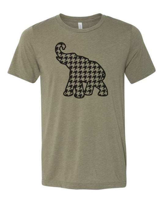 Houndstooth Shirt, Alabama Shirt, Houndstooth Elephant, Roll Tide Shirt, Unisex Fit, Alabama Football, Houndstooth, Gift For Him, Football - Chase Me Tees LLC