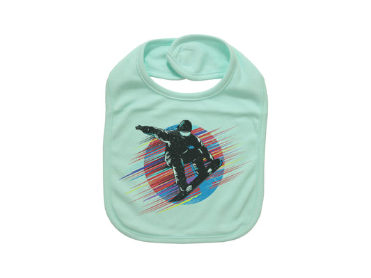 Snowboarding Bib, Snowboard Sun, Baby Snowboarding Gift, Winter Sports, Skiing Baby Bib, Future Snowboarder, Baby Shower Gift, Snow - Chase Me Tees LLC