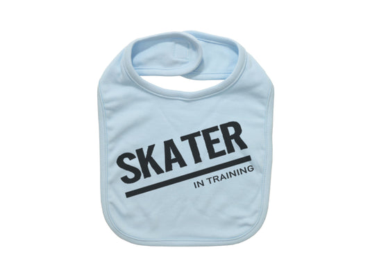 Skater In Training, Skateboard Bib, Baby Skateboarding Gift, Baby Announcement, Skateboarding Bib, Baby Skating Gift, Baby Shower Gift - Chase Me Tees LLC