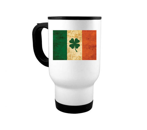 Irish Coffee Mug, Irish Flag, Irish Flag Mug, St. Patricks Day Mug, Ireland Cup, Sublimated Design, Four Leaf Clover Mug, Shamrock Mug - Chase Me Tees LLC