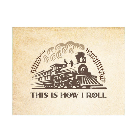 Mousepad, This Is How I Roll, Train, Train Mousepad, Train Gift, Locomotive Mousepad, Father's Day Gift, Office Decor, Train Decor, Trains - Chase Me Tees LLC