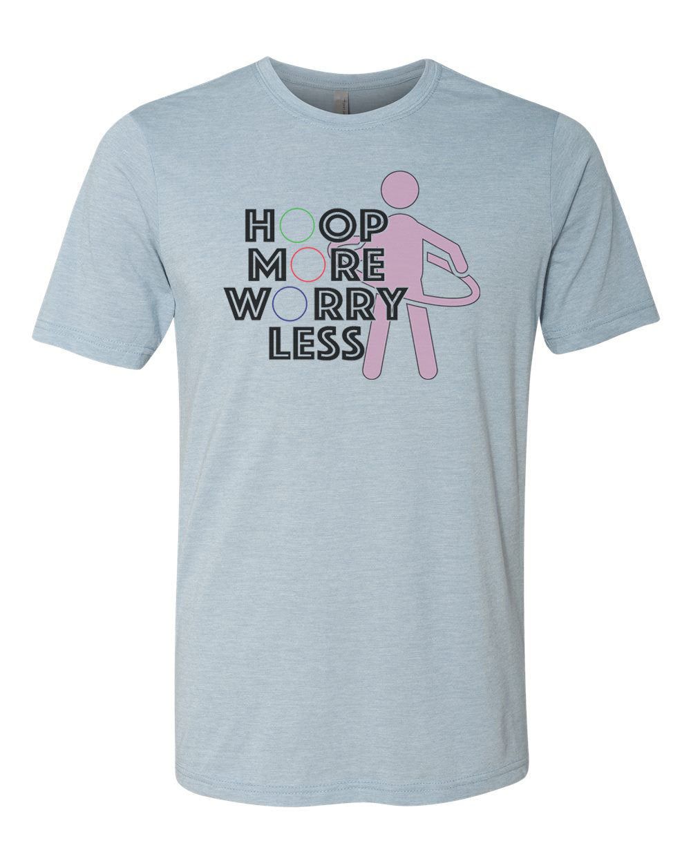 Hula Hoop Shirt, Hoop More Worry Less, Hula Hooper, Hula Shirt, Unisex Fit, Sublimated Design, Hula Hoop Gift, Hooper Shirt, Hippie Shirt - Chase Me Tees LLC