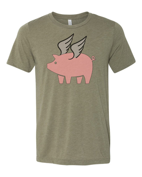 Pig Shirt, Pig Wings, Pig Lover, Unisex Fit, Sublimated Design, Pig Gift, When Pig Flies Shirt, Pig With Wings, Gift For Her, Swine Shirt - Chase Me Tees LLC