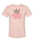 Pig Shirt, Pig Wings, Pig Lover, Unisex Fit, Sublimated Design, Pig Gift, When Pig Flies Shirt, Pig With Wings, Gift For Her, Swine Shirt - Chase Me Tees LLC