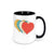 Heart Mug, Colorful Hearts, Valentine's Day Mug, Heart Coffee Cup, Gift For Her, Valentine's Mug, Sublimated Design, Vintage Hearts, Retro - Chase Me Tees LLC