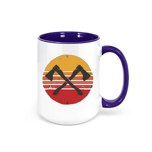 Axe Throwing Mug, Axe Sunset, Lumberjack Mug, Axe Coffee Cup, Gift For Him, Sublimated Design, Axe Gift, Lumberjack Gift, Logger Mug, Axes - Chase Me Tees LLC