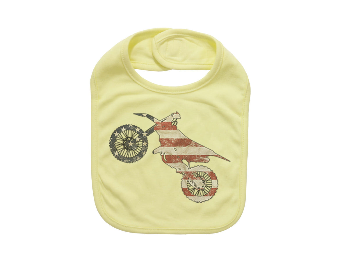 Baby Dirt Bike Bib, Dirt Bike Flag, Racing Bib, Gift For Newborn, Baby Announcement, Dirt Bike Bib, Baby Racing, Baby Shower Gift, Braaap - Chase Me Tees LLC