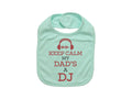 DJ Baby Bib, Keep Calm My Dad's A DJ, Dad Baby Announcement, Music Bib, Funny Baby Bibs, Gift For Newborn, Music Baby Bib, Dj Bib, Infant - Chase Me Tees LLC