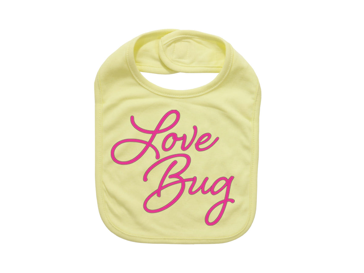 Love Bug, Baby Bibs, Valentine's Day Bib, Baby Gift, Baby Valentines, Cute Baby Bibs, Newborn Bib, Love Bug Bib, Valentines Baby, Vday Bib - Chase Me Tees LLC